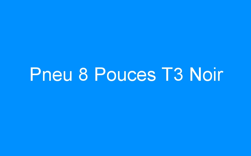 You are currently viewing Pneu 8 Pouces T3 Noir