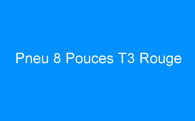 You are currently viewing Pneu 8 Pouces T3 Rouge