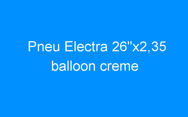You are currently viewing Pneu Electra 26″x2,35 balloon creme