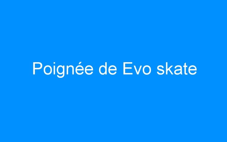 Lire la suite à propos de l’article Poignée de Evo skate
