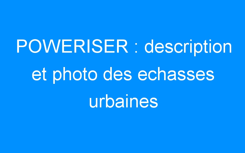 You are currently viewing POWERISER : description et photo des echasses urbaines