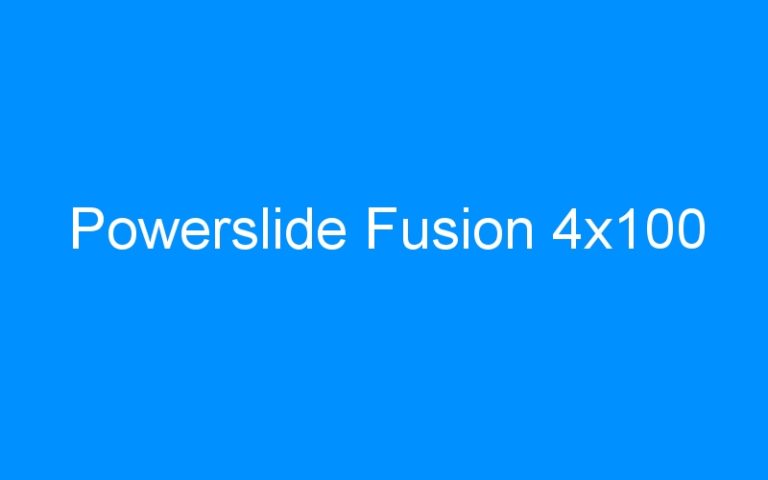 Lire la suite à propos de l’article Powerslide Fusion 4×100