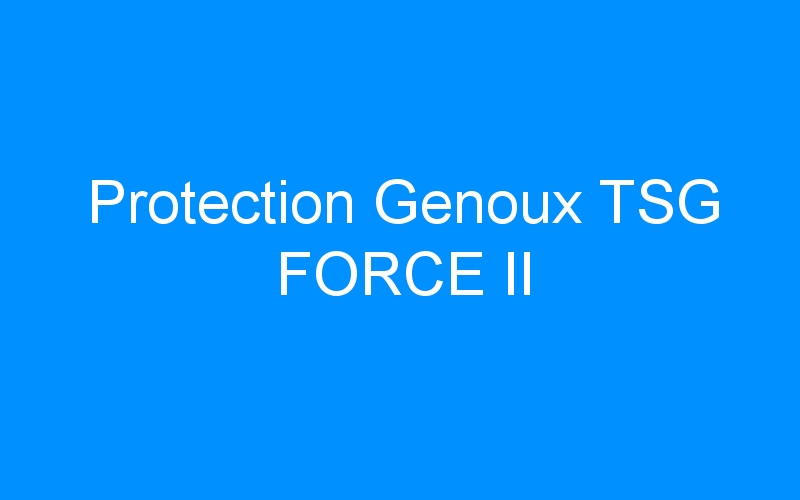 Protection Genoux TSG FORCE II