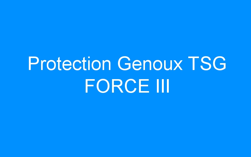 You are currently viewing Protection Genoux TSG FORCE III
