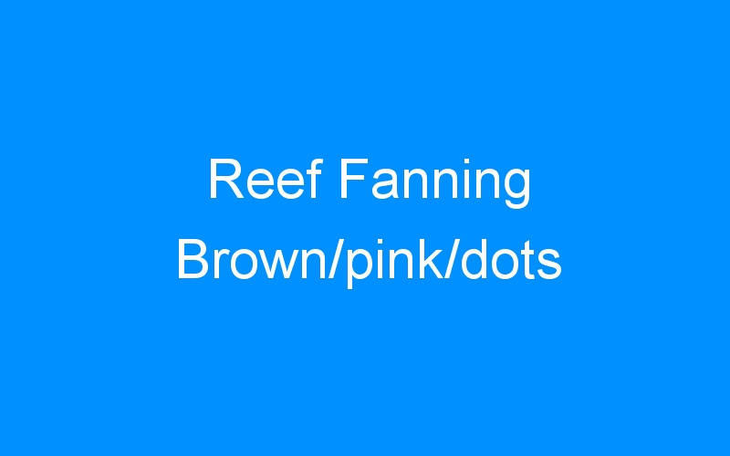 You are currently viewing Reef Fanning Brown/pink/dots