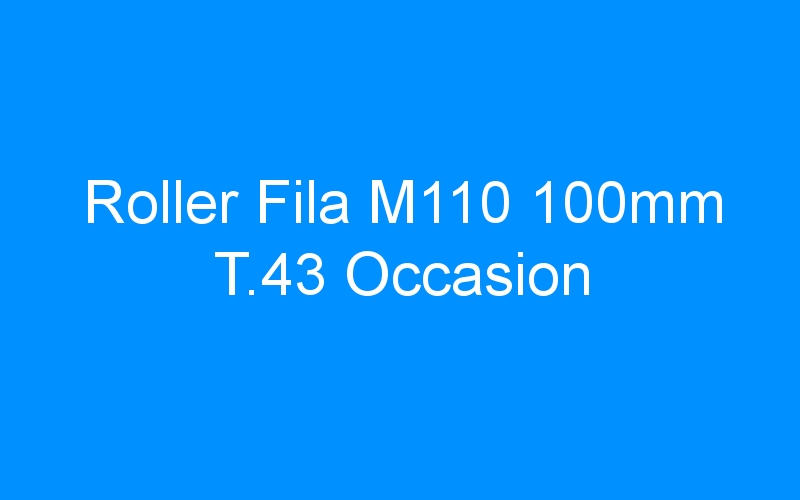 You are currently viewing Roller Fila M110 100mm T.43 Occasion