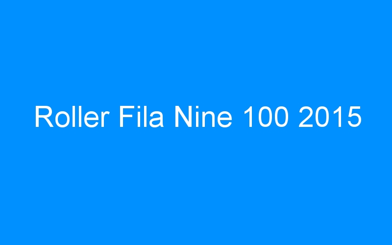 You are currently viewing Roller Fila Nine 100 2015