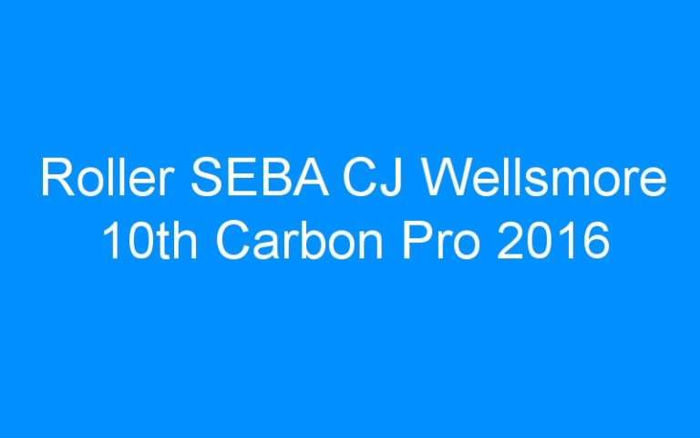 Lire la suite à propos de l’article Roller SEBA CJ Wellsmore 10th Carbon Pro 2016