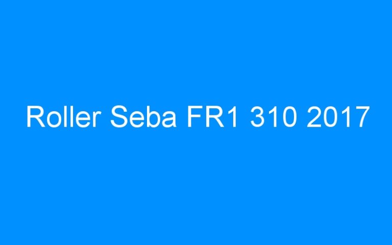 Lire la suite à propos de l’article Roller Seba FR1 310 2017