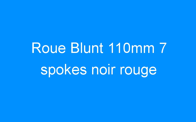 You are currently viewing Roue Blunt 110mm 7 spokes noir rouge