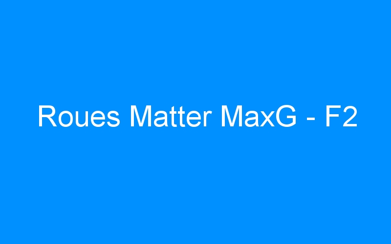 You are currently viewing Roues Matter MaxG – F2