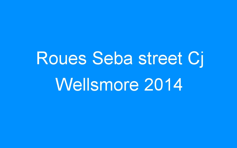Roues Seba street Cj Wellsmore 2014