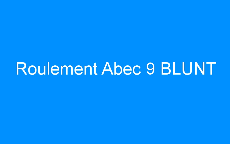 You are currently viewing Roulement Abec 9 BLUNT