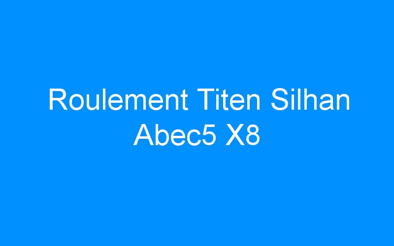 You are currently viewing Roulement Titen Silhan Abec5 X8