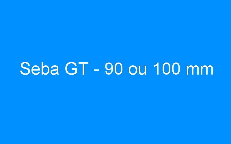 You are currently viewing Seba GT – 90 ou 100 mm