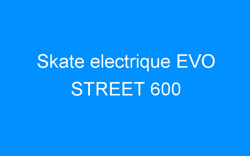 Skate electrique EVO STREET 600