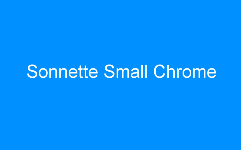 You are currently viewing Sonnette Small Chrome