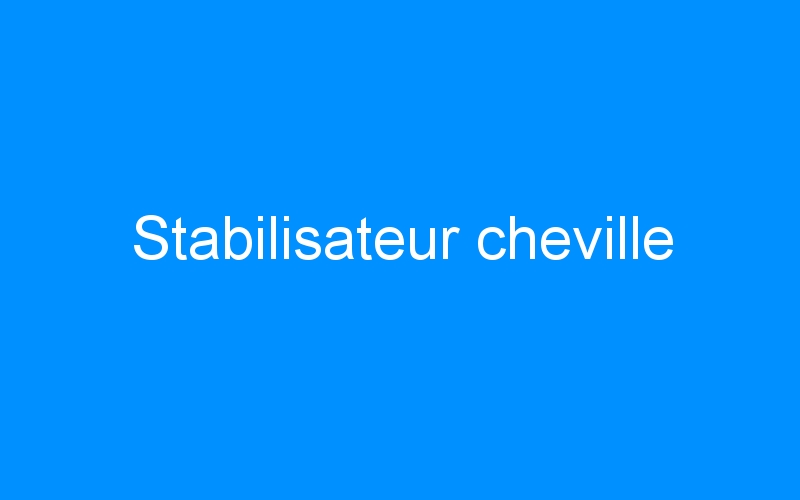 You are currently viewing Stabilisateur cheville