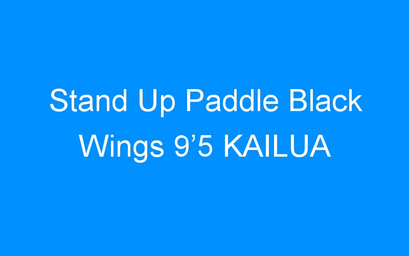 You are currently viewing Stand Up Paddle Black Wings 9’5 KAILUA