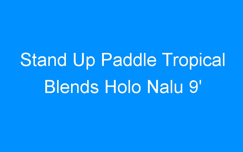 You are currently viewing Stand Up Paddle Tropical Blends Holo Nalu 9′