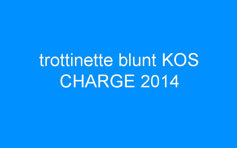 trottinette blunt KOS CHARGE 2014