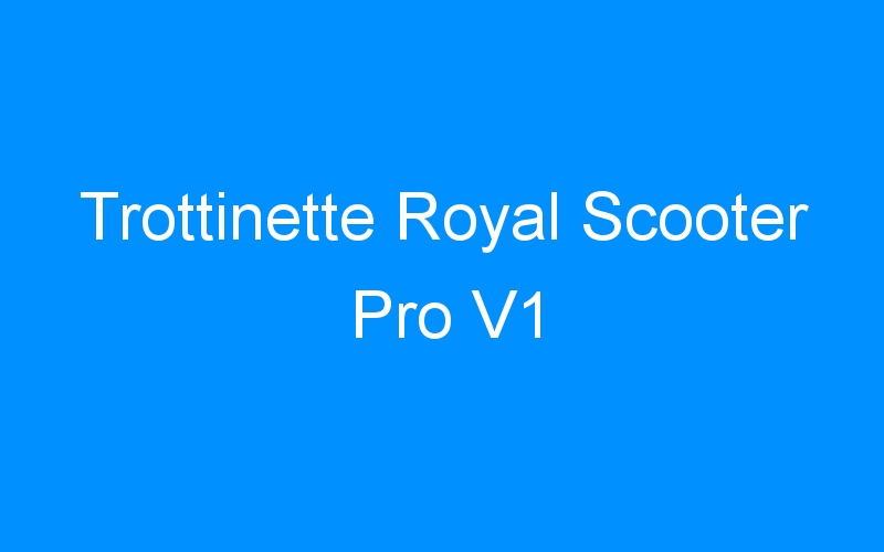 You are currently viewing Trottinette Royal Scooter Pro V1