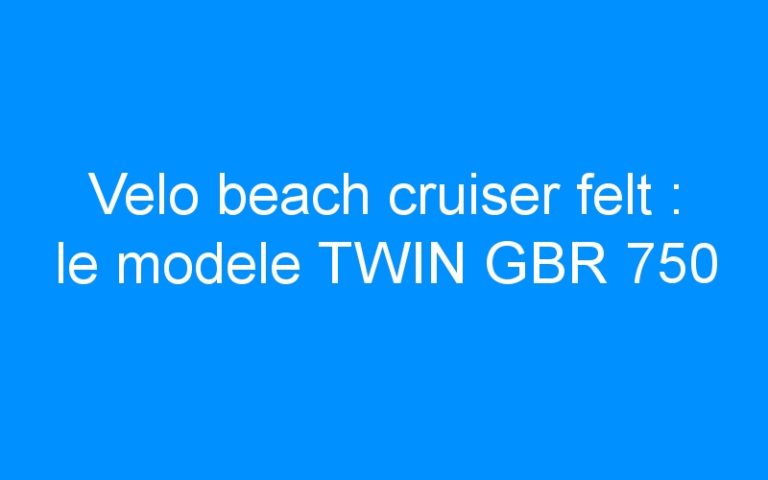 Velo beach cruiser felt : le modele TWIN GBR 750