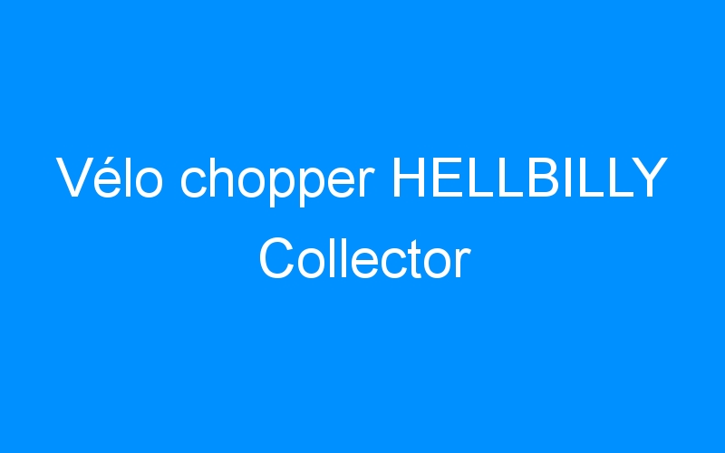 You are currently viewing Vélo chopper HELLBILLY Collector
