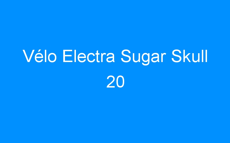 You are currently viewing Vélo Electra Sugar Skull 20