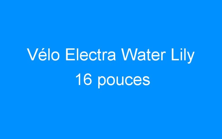 Lire la suite à propos de l’article Vélo Electra Water Lily 16 pouces
