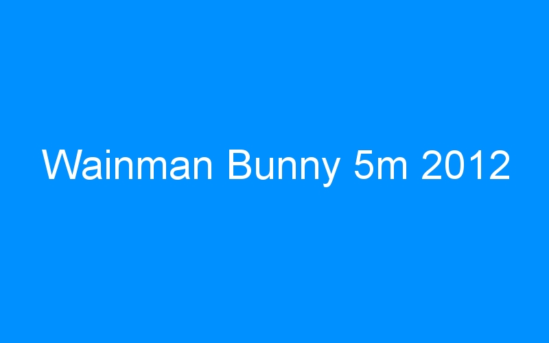 You are currently viewing Wainman Bunny 5m 2012