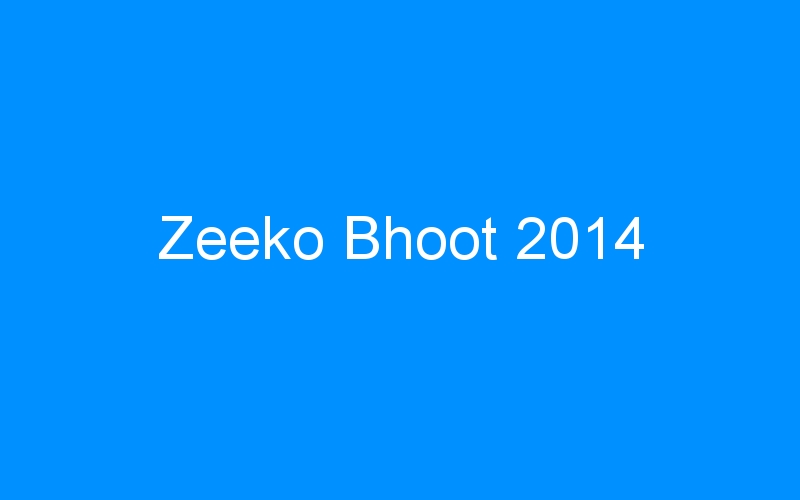 You are currently viewing Zeeko Bhoot 2014
