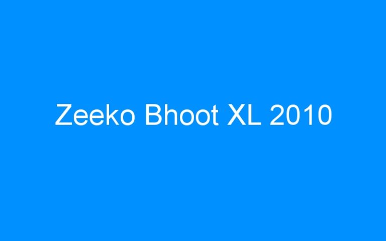 Lire la suite à propos de l’article Zeeko Bhoot XL 2010