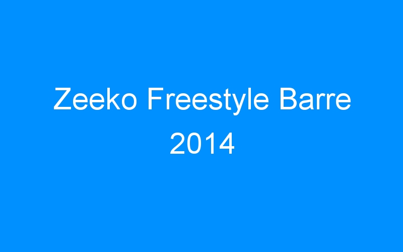 You are currently viewing Zeeko Freestyle Barre 2014