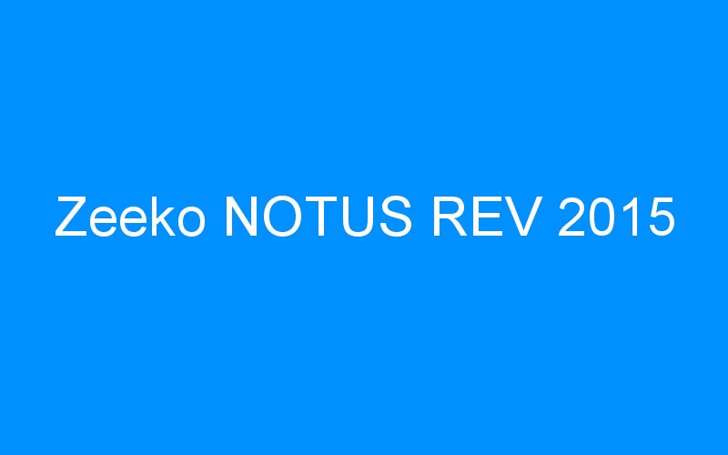 Zeeko NOTUS REV 2015